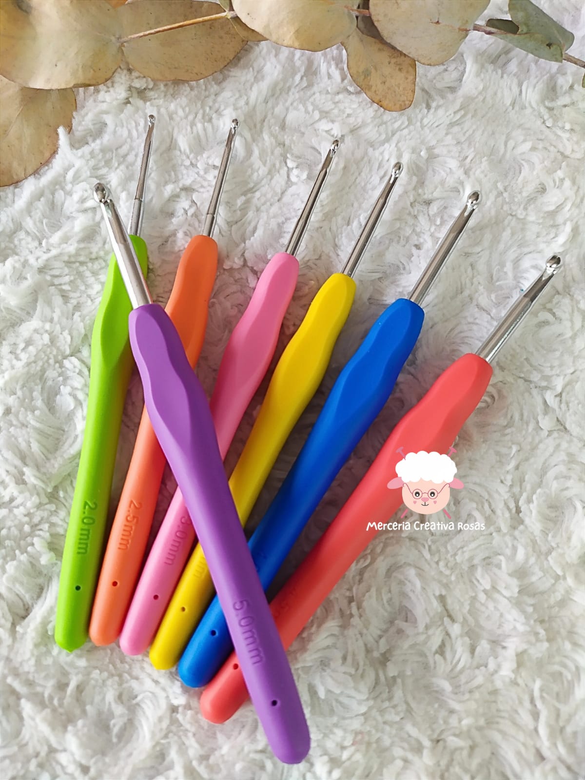 Aguja crochet silicona N7