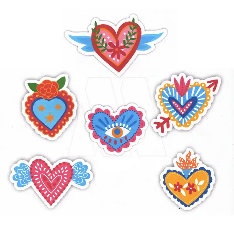 Aplique sublimado corazon animados
