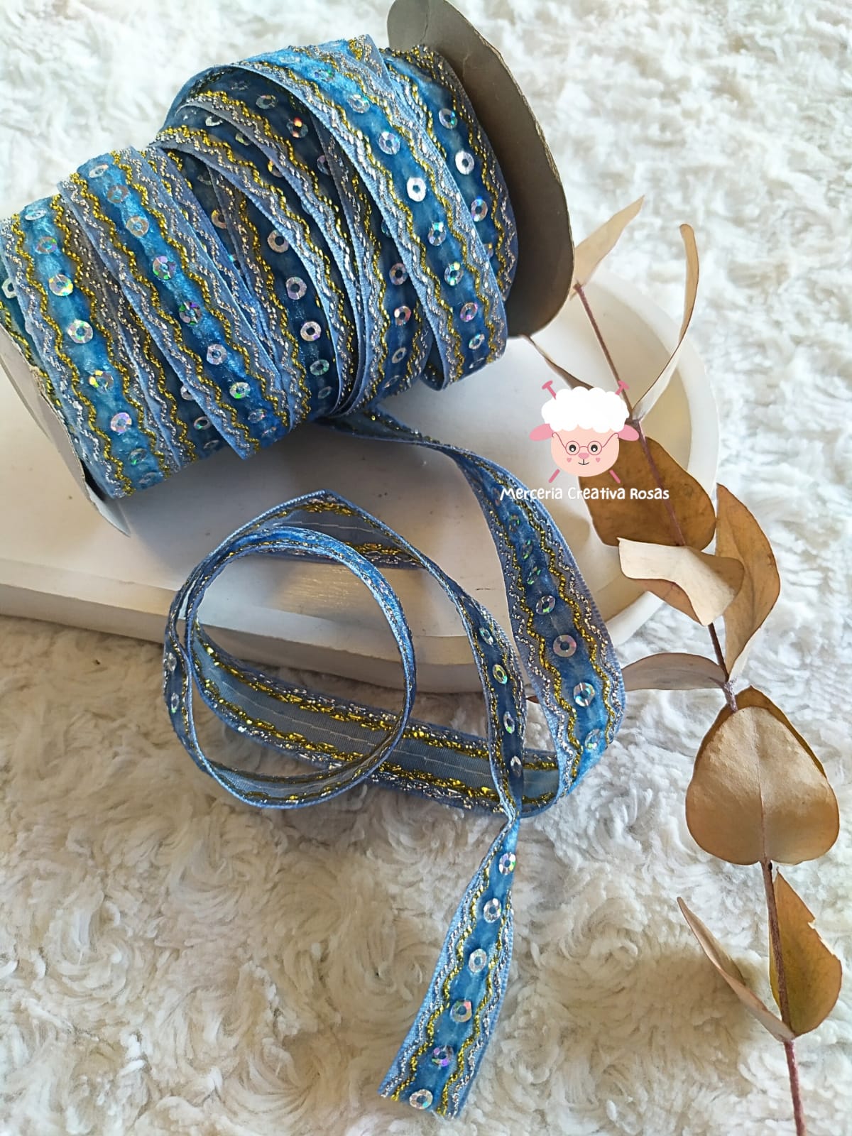 Cinta fuzz con lentejuelas