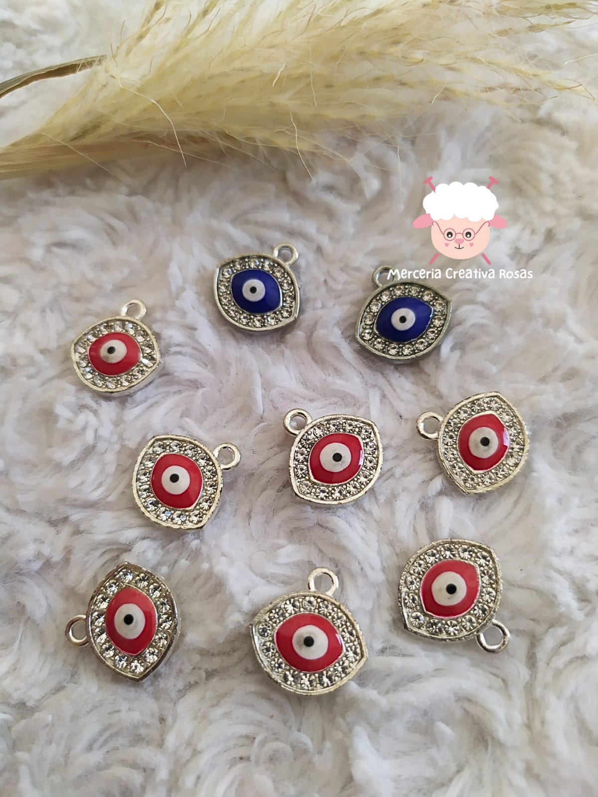 Dije colgante strass ojo turco